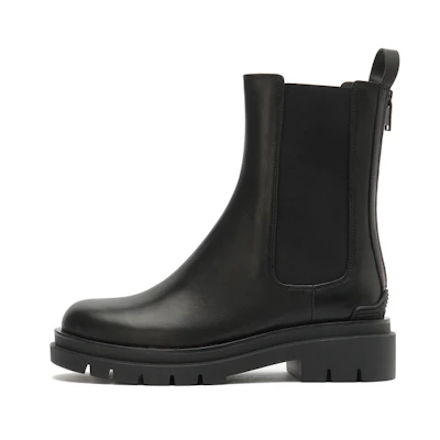 (W) Staccato Mid-Calf Boots 'Winter Light Black British Style'