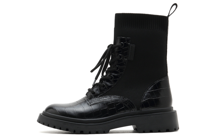 (Women) Staccato Mid-Cut Martin Boots 'British Style Black' 9VL30DZ1