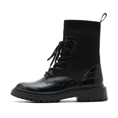 (W) Staccato Mid-Cut Martin Boots 'British Style Black'