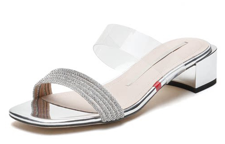 Lookbook (W) 斯塔卡托 一字带粗跟中跟凉鞋 '白银' SZPEBO03DB1BT1