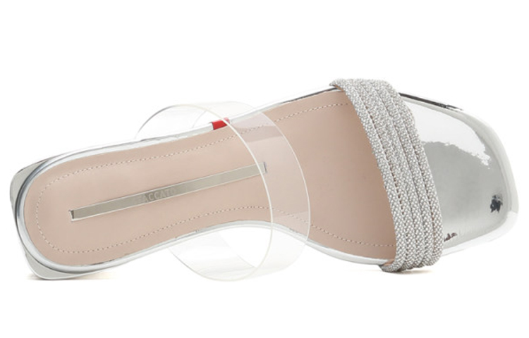 Shop (W) 斯塔卡托 一字带粗跟中跟凉鞋 '白银' SZPEBO03DB1BT1