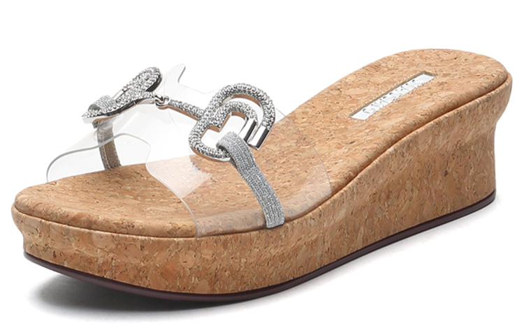 Order (W) スタッカート プラットフォーム ウェッジサンダル (シルバーイエロー) SZPEYB62DB1BT1