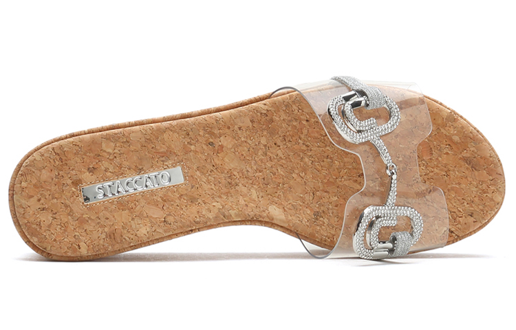 Lookbook (W) スタッカート プラットフォーム ウェッジサンダル (シルバーイエロー) SZPEYB62DB1BT1