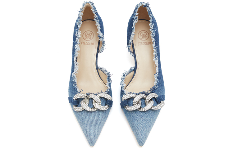 (W) Staccato Pointed Toe Fabric Pumps 5cm 'Gradient Blue' 圖 4