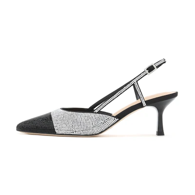 (W) Staccato Pointed Toe High Heel 'Fashionable Elegance Black'