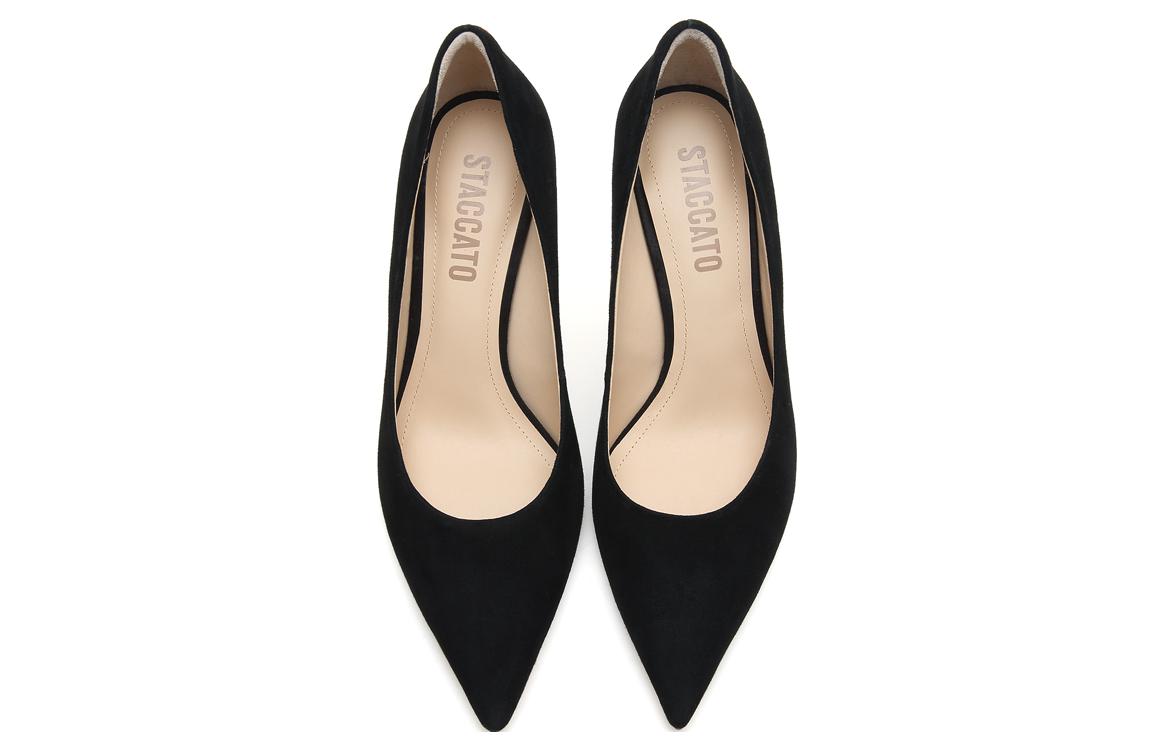 Shop (W) Staccato Zapatos de Tacón Alto de Cuero Negro 'Moda Elegante' ED705CQ2A