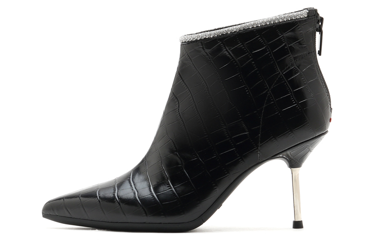 Buy (W) 思加图尖头高跟鞋时尚休闲黑色踝靴 SZPECV02DU1DD1