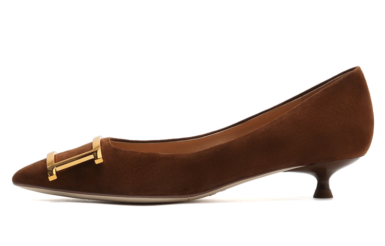 (Women) Staccato Pointed Toe Kitten Heel 'Brown Wedding' SZP9ER49DT1CQ1