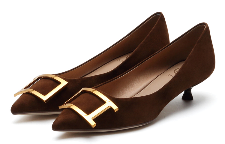 Lookbook (Women) Staccato Pointed Toe Kitten Heel 'Brown Wedding' SZP9ER49DT1CQ1