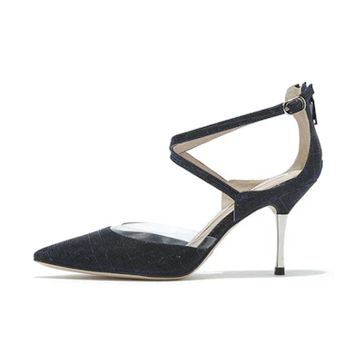 (W) Staccato Pointed Toe Stiletto High Heels 'Blue'