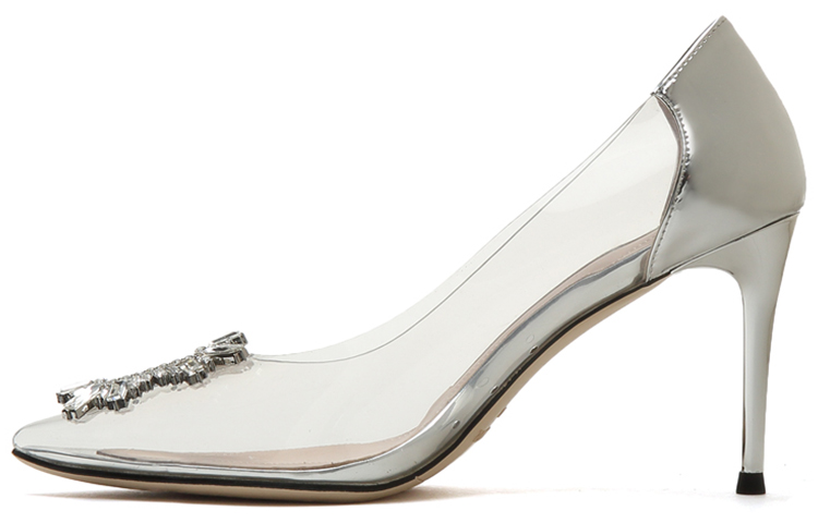 (Women) Staccato Pointed Toe Stiletto High Heels 'Silver' SZPEAK01DB1AQ1