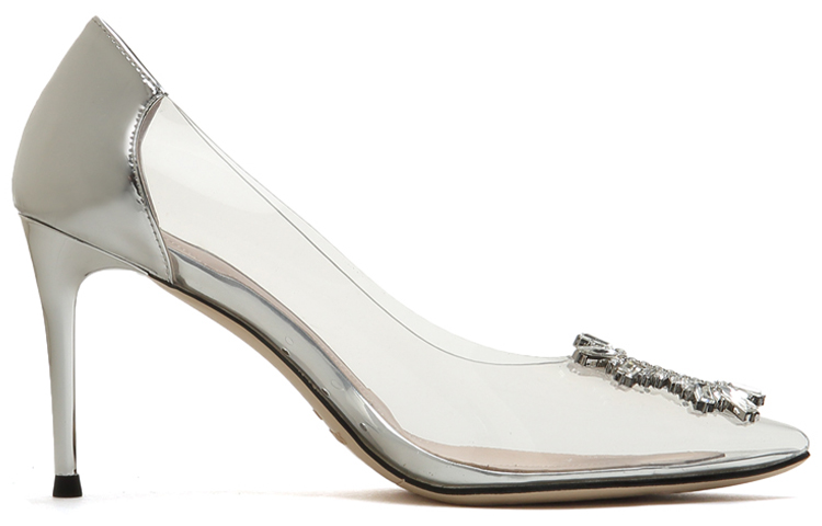(W) Staccato Pointed Toe Stiletto High Heels 'Silver' 圖 2