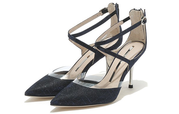 Lookbook 思加圖 尖頭細跟高跟鞋 女款 藍色