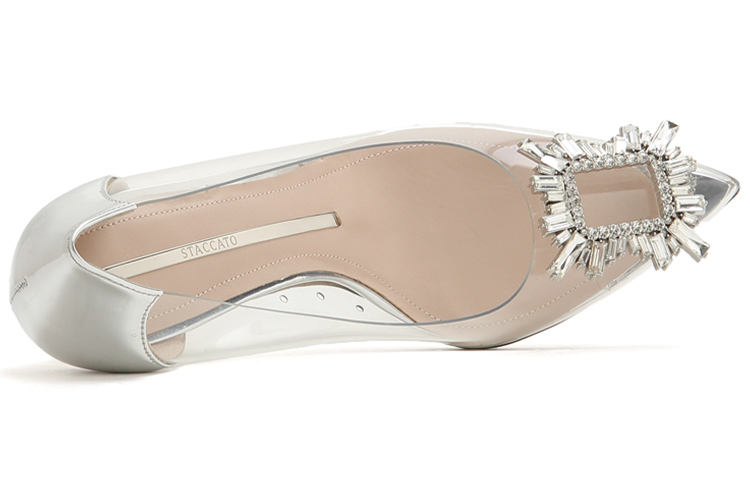 (W) Staccato Pointed Toe Stiletto High Heels 'Silver' 圖 4