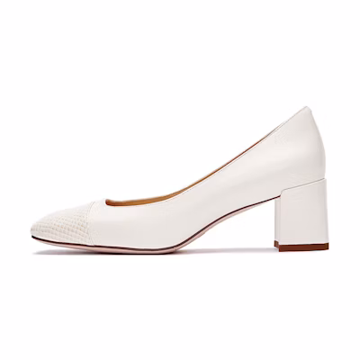(W) Staccato PU Square Toe Slip-On Block Heel 6cm 'Classic Black'