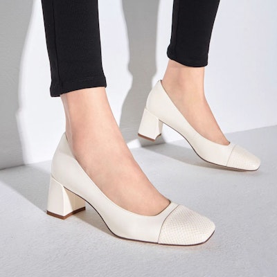 (Women) Staccato PU Square Toe Slip-On Block Heel 6cm 'Classic Black' EL106CQ3 3