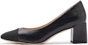 Sizing (W) Staccato PU Square Toe Slip-On Tumit Blok 6cm 'Hitam Klasik' EL106CQ3