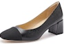 Cheap (W) Staccato PU Square Toe Slip-On Tumit Blok 6cm 'Hitam Klasik' EL106CQ3