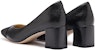 (W) Staccato PU Square Toe Slip-On Tumit Blok 6cm 'Hitam Klasik' EL106CQ3