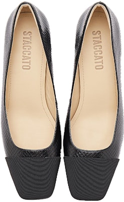 (Women) Staccato PU Square Toe Slip-On Block Heel 6cm 'Classic Black' EL106CQ3 2