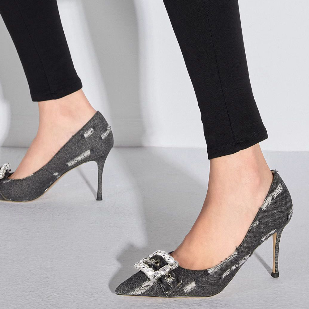 (W) Staccato Retro French Pointed-Toe Flat 'High Heel 9cm' 圖 11