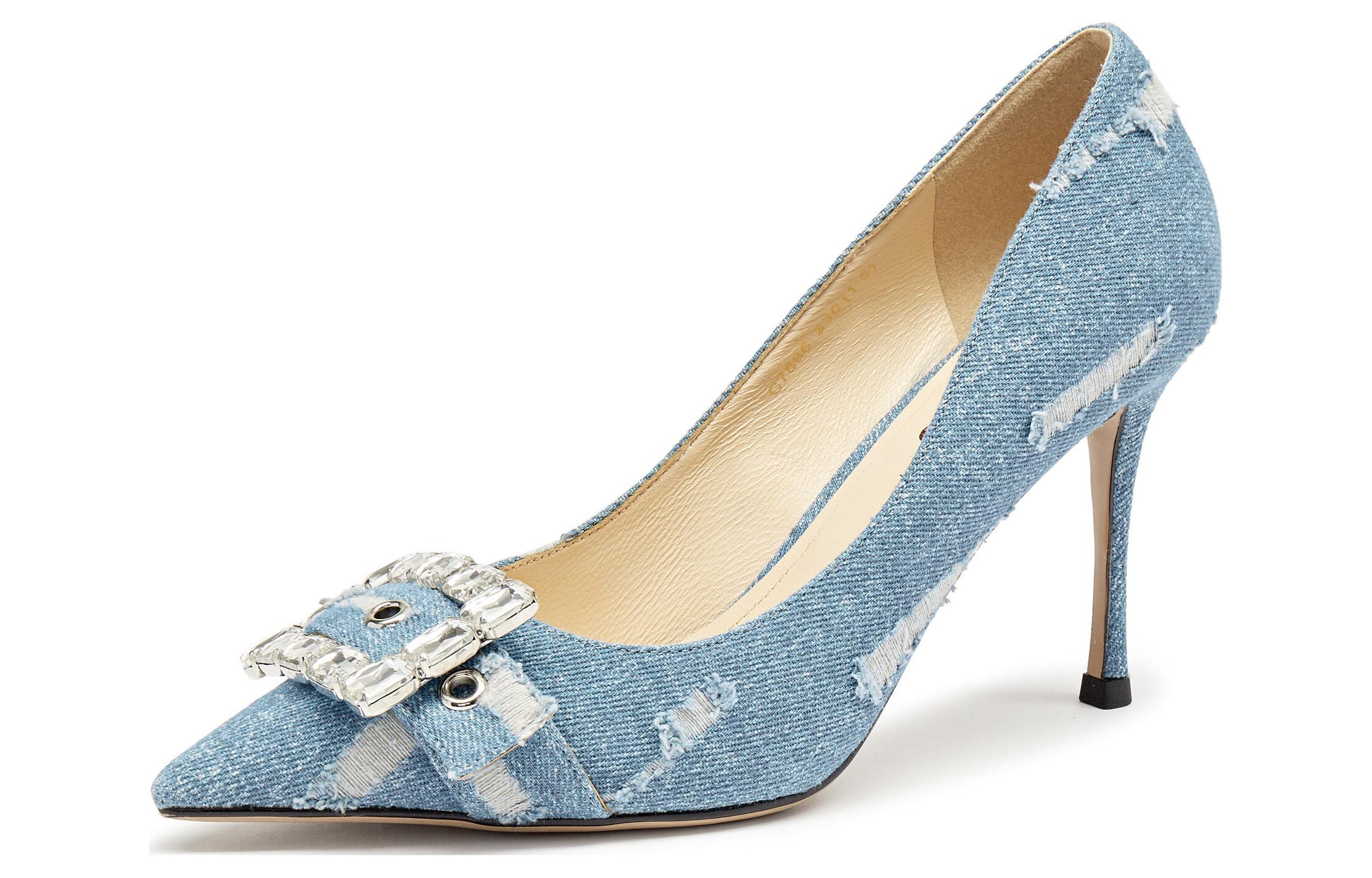 (W) Staccato Retro French Pointed-Toe Flat 'High Heel 9cm' 圖 2