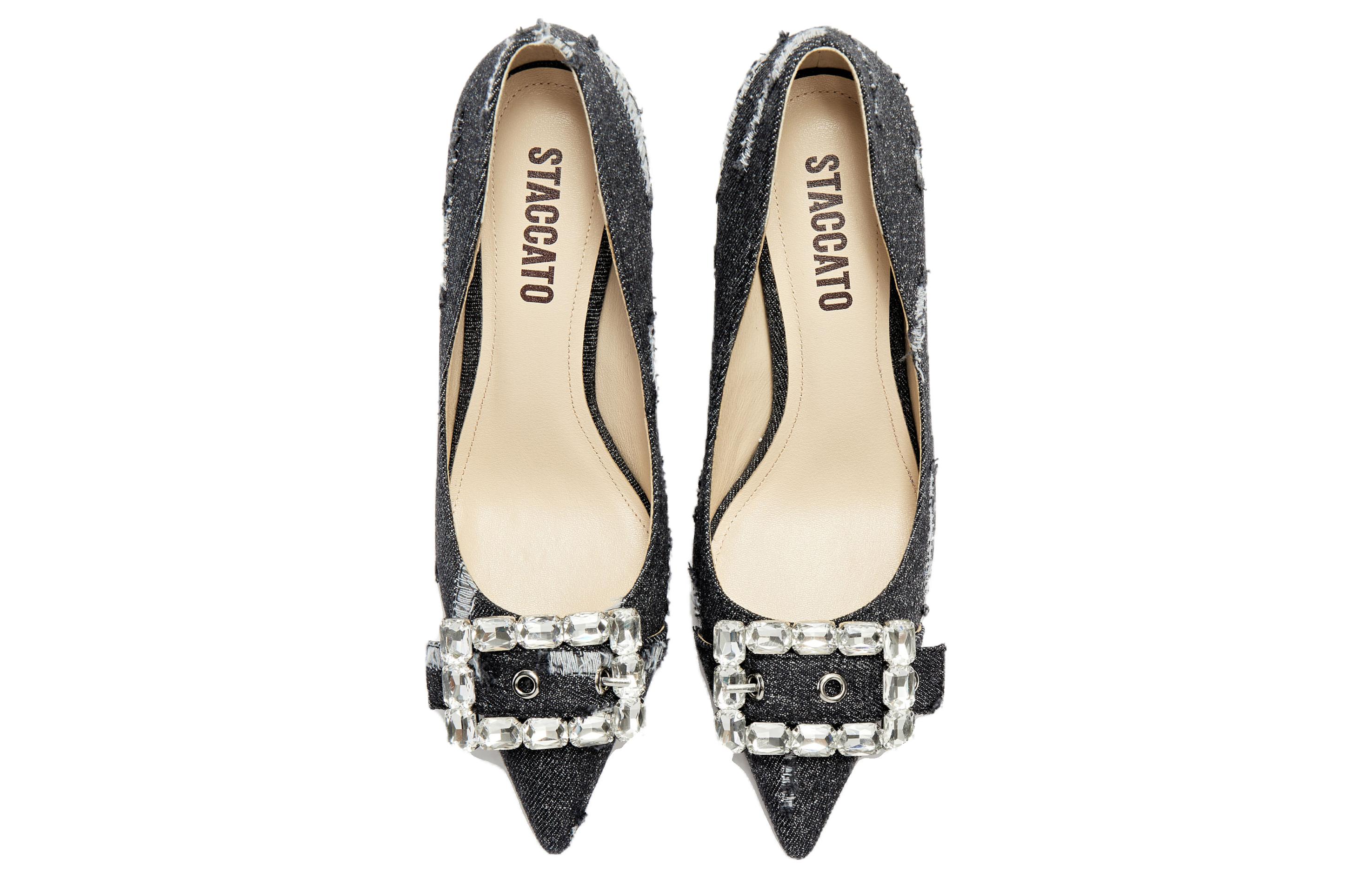 (W) Staccato Retro French Pointed-Toe Flat 'High Heel 9cm' 圖 9