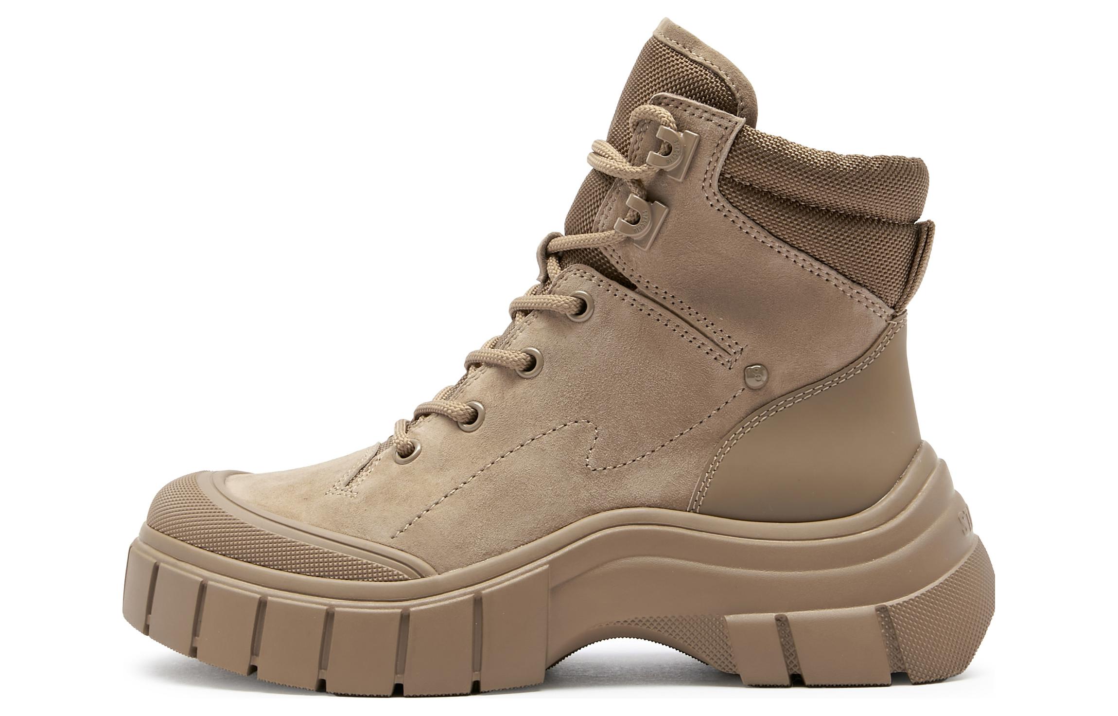 (Women) Staccato Retro Leather Platform Martin Boots for Women - 11cm Heel, 5cm Sole. ESE02DD3