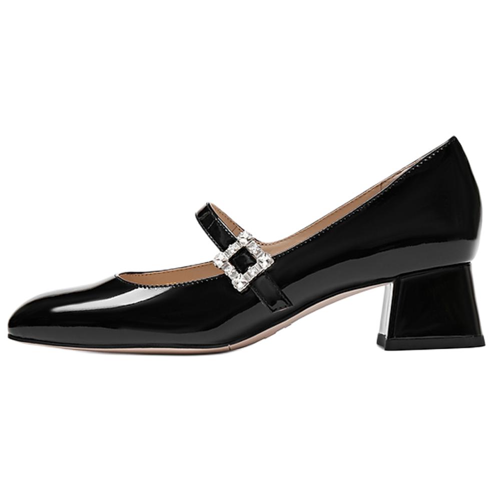 (Women) Staccato Retro Mary Jane Leather Heels 4cm - Chic, Elegant & Versatile. EVT04CQ4