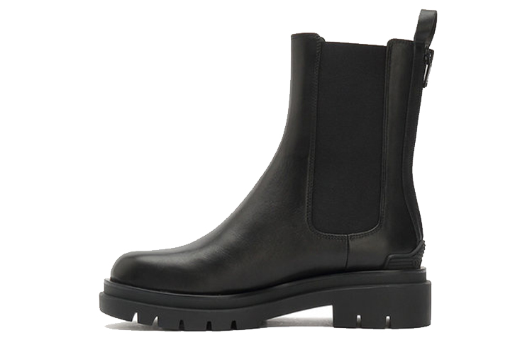 (Women) Staccato Retro Platform Chelsea Boots 'Black Velvet' SZP9YJ01RU1DZ0