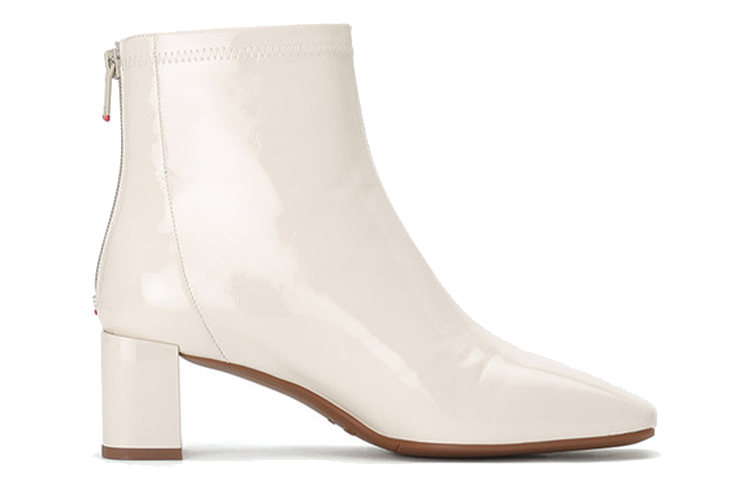 Order (Women) Staccato Retro Square Toe Chunky Heel Boots 'Cream' SZP9UP05DD1DD0
