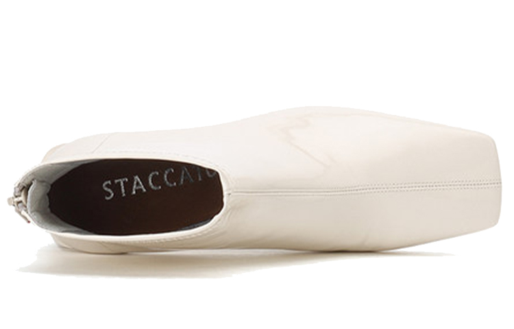 Purchase (Women) Staccato Retro Square Toe Chunky Heel Boots 'Cream' SZP9UP05DD1DD0