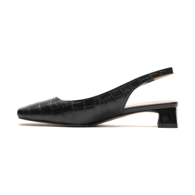 (W) Staccato Retro Square Toe Sandals 'Black'