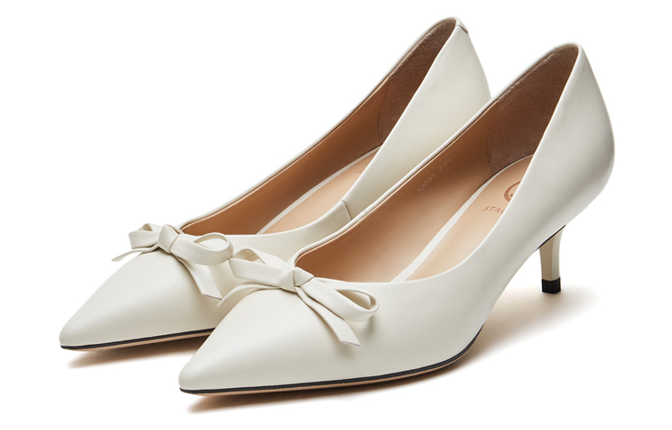 (W) Staccato Retro Versatile High-Heeled Casual 'White' 圖 3