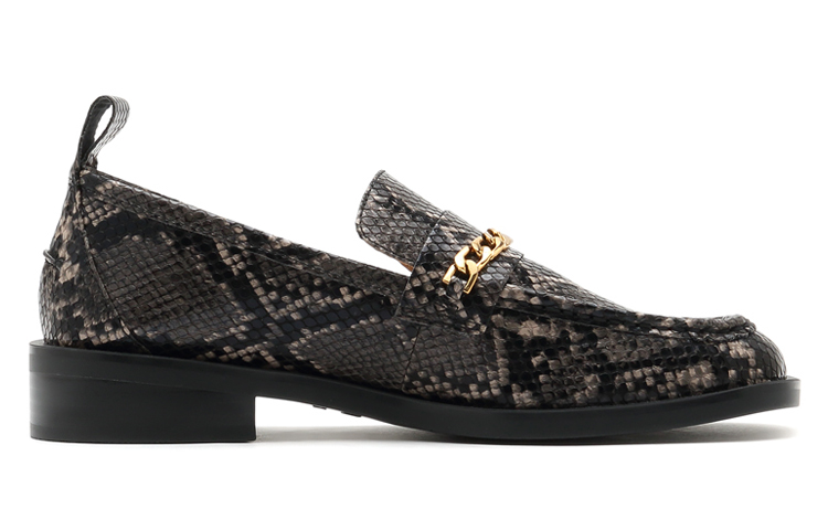 Order (W) Mocasines Planos Staccato Retro Versátiles Punta Cuadrada 'Negro Gris' SZPEBX01DP1CA1