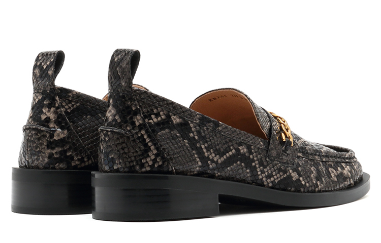Shop (W) Mocasines Planos Staccato Retro Versátiles Punta Cuadrada 'Negro Gris' SZPEBX01DP1CA1