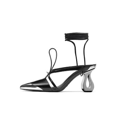 (W) Staccato ROBERTWUN Heels 'Cross-Strap Pointed Toe Roman'