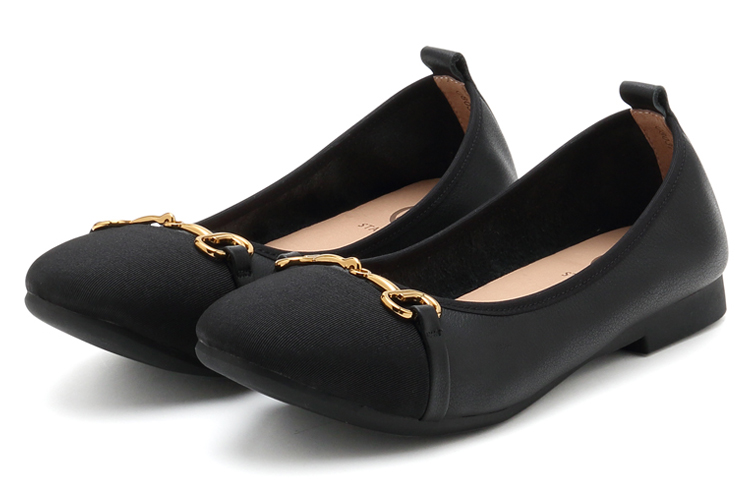 (W) Staccato Round Toe Flats 'Black Breathable' 圖 3