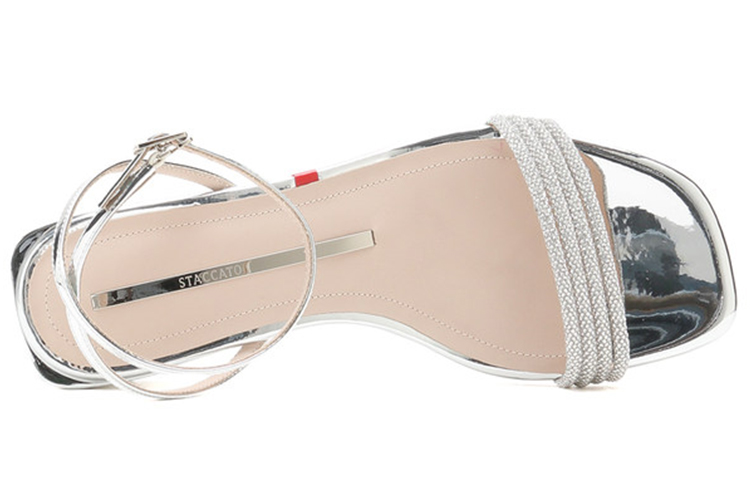 Shop Staccato 思加圖 一字帶涼鞋 女款 銀色