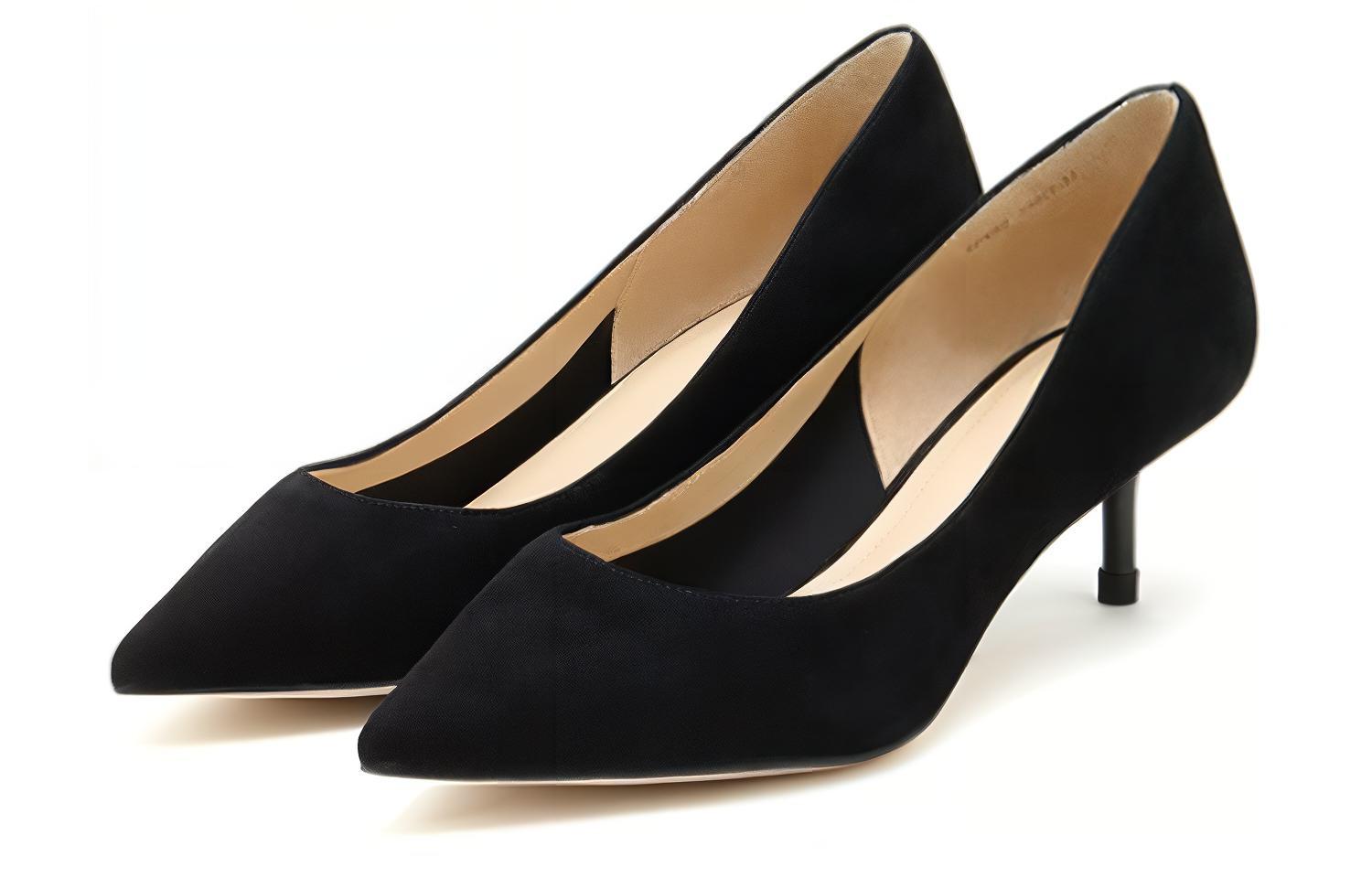 (W) Staccato Sheepskin Cream Pumps 5cm 'Pointed Toe Kitten Heel' 圖 2