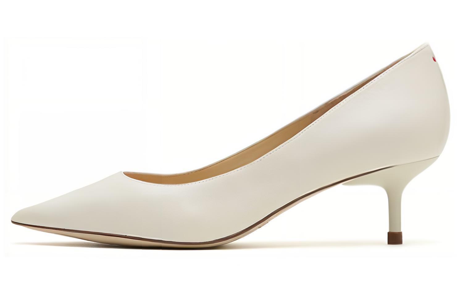 (W) Staccato Sheepskin Cream Pumps 5cm 'Pointed Toe Kitten Heel' 圖 3