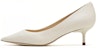 (W) Staccato Sheepskin Cream Pumps 5cm 'Tumit Halus Hujung Runcing'. 9PV62AQ2