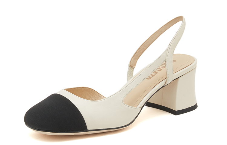 Order (W) Staccato Kulit Domba Peep-Toe Tumit Tebal 'Putih' EGG05AH3