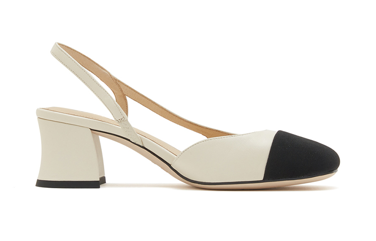 Lookbook (W) Staccato Kulit Domba Peep-Toe Tumit Tebal 'Putih' EGG05AH3