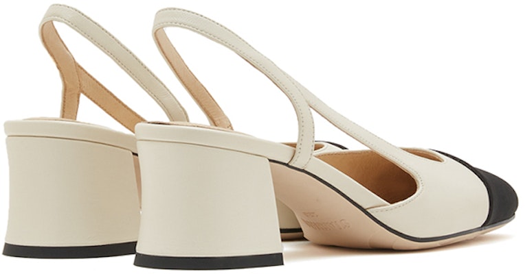 (W) Staccato Kulit Domba Peep-Toe Tumit Tebal 'Putih' EGG05AH3 Shop (W) Staccato Kulit Domba Peep-Toe Tumit Tebal 'Putih' EGG05AH3