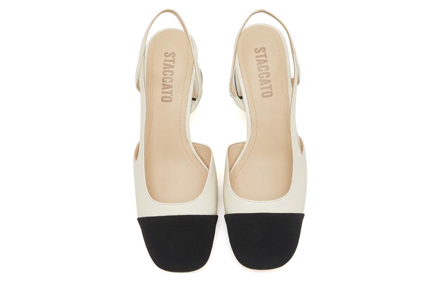 Purchase (W) Staccato Kulit Domba Peep-Toe Tumit Tebal 'Putih' EGG05AH3