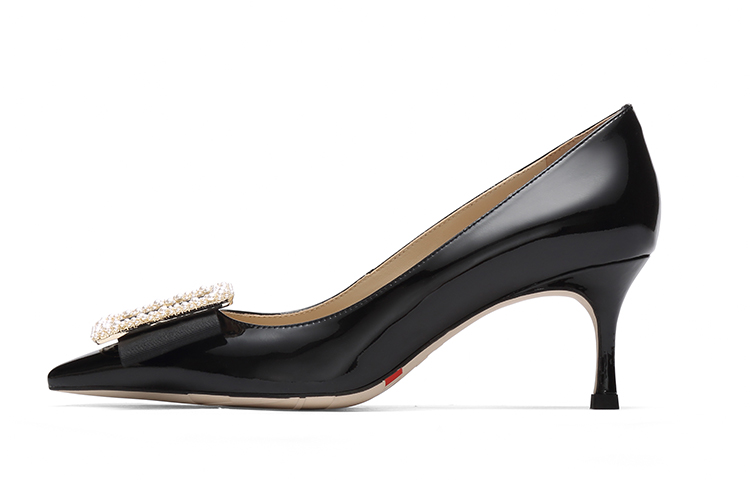 SHEEPSKIN STILETTO HIGH HEELS