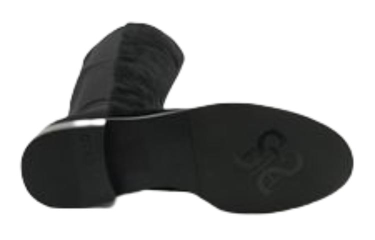 Shop (W) But Staccato Hujung Bulat Elastik Tinggi 'Hitam' 9Y601DC0