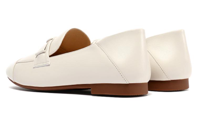 Shop (W) 思加图一脚蹬平底鞋 "优雅白/柔杏色" H2265CA3