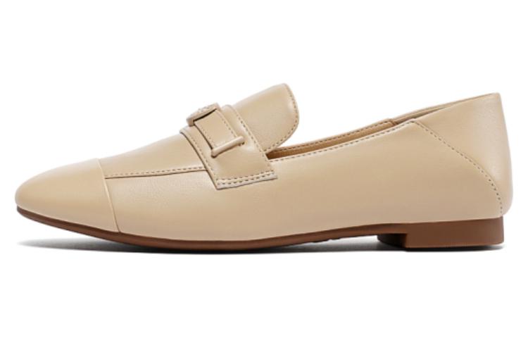 Sizing (W) 思加图一脚蹬平底鞋 "优雅白/柔杏色" H2265CA3